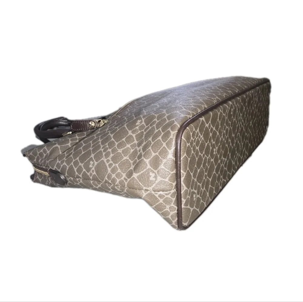 Classic Nina Ricci Brown Patterned Tote Bag